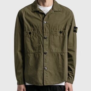 Stone Island Green Casual Button Down Shirt